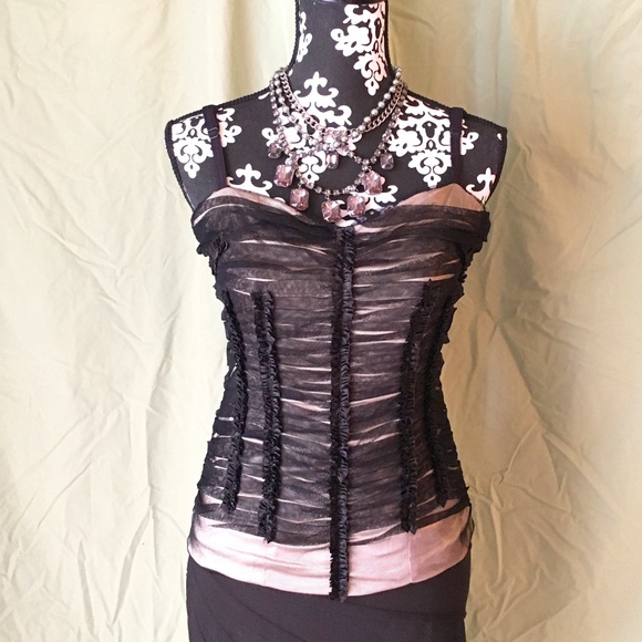 Boston Proper Tops - Boston Proper Black/Nude Gothic Corset Top NWOT XS